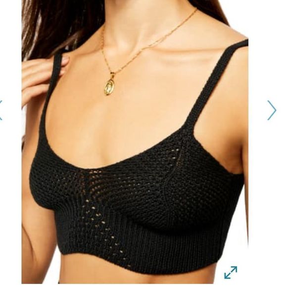NWT Free People You Wanna Brami in Black - Picture 2 of 4
